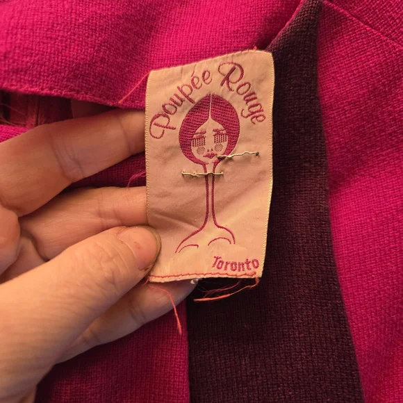 Vintage Roupe Rouge Toronto Wool Dress | 80s–90s Colorblock Statement - Picture 8 of 8